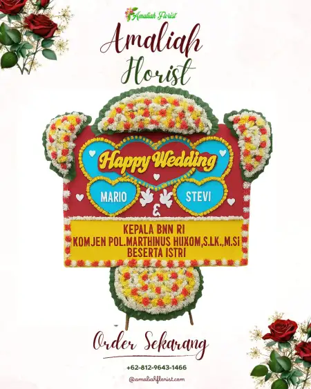 Papan Bunga Pernikahan Besole